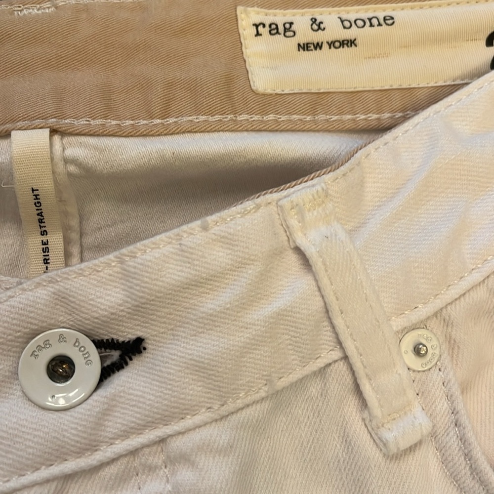 Rag and Bone White Piper Low Rise Straight Jeans NWT - Picture 6 of 10